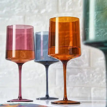 Load image into Gallery viewer, Colored Crystal Wine Glasses
