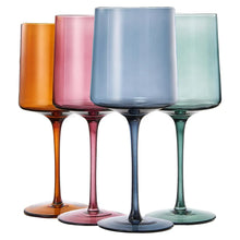 Load image into Gallery viewer, Colored Crystal Wine Glasses