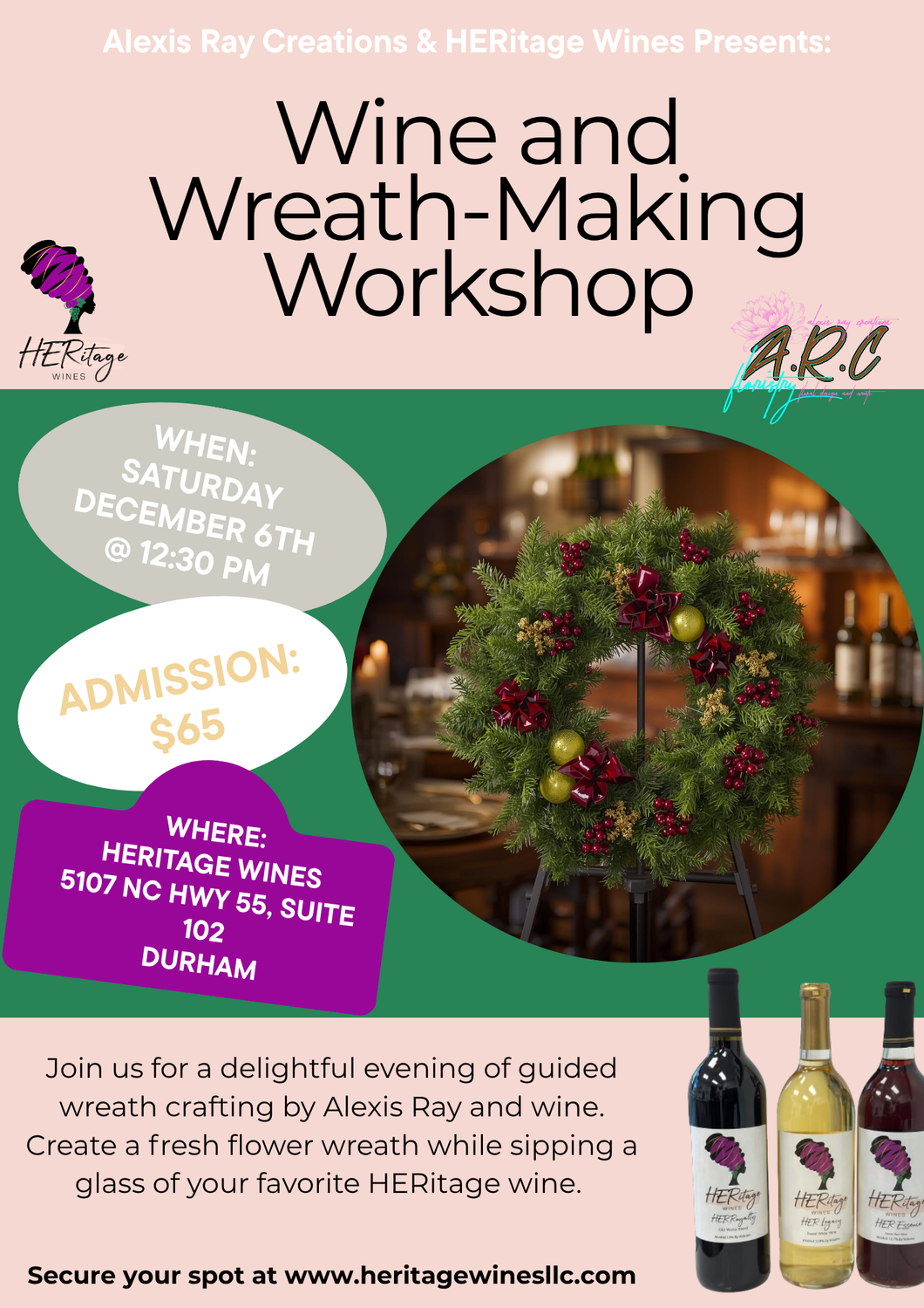 Wine & Wreath Making Workshop