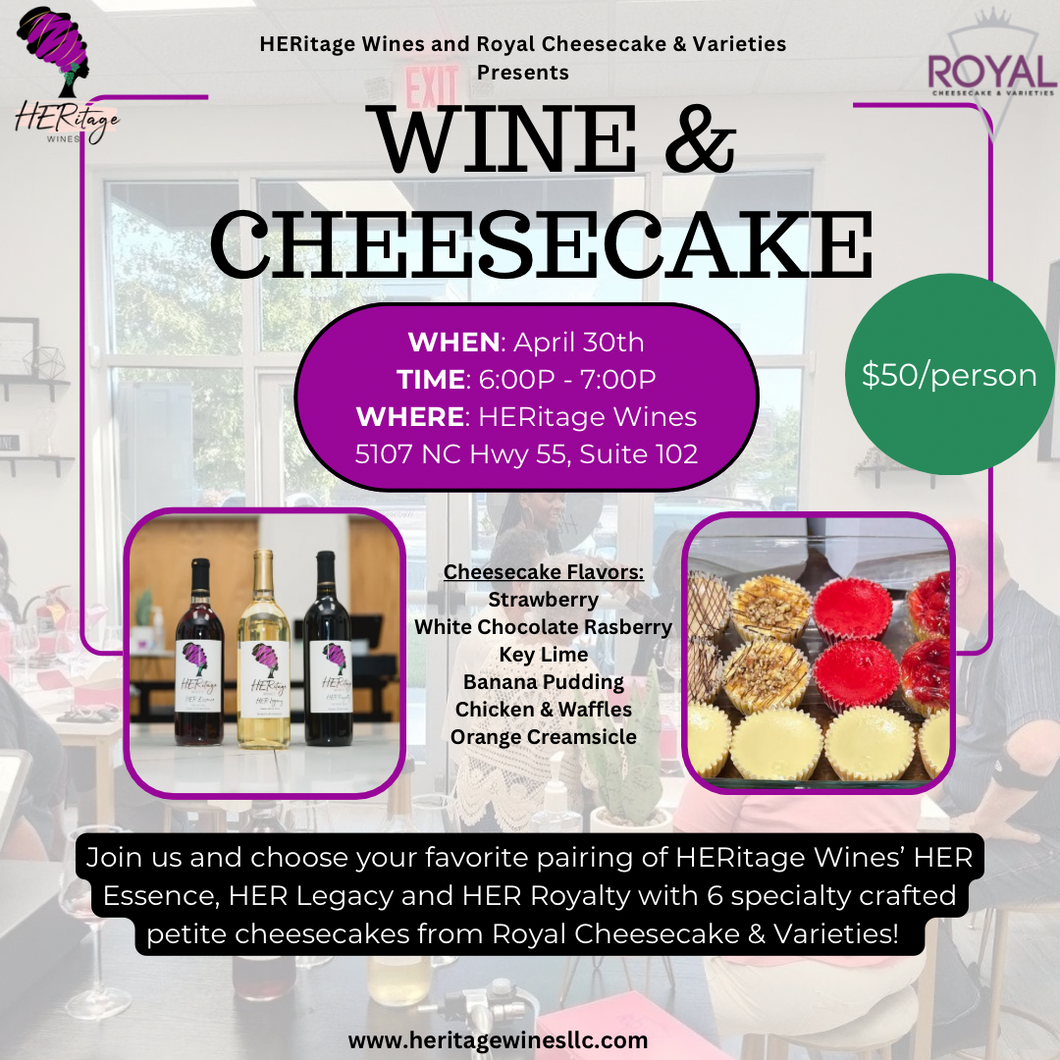 Wine & Cheesecake Event